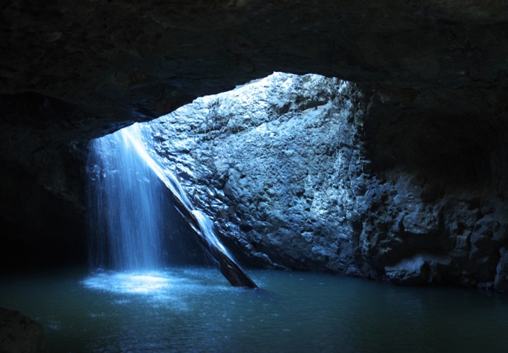 The beautiful Natural Bridge on The Gold Coast, Australia