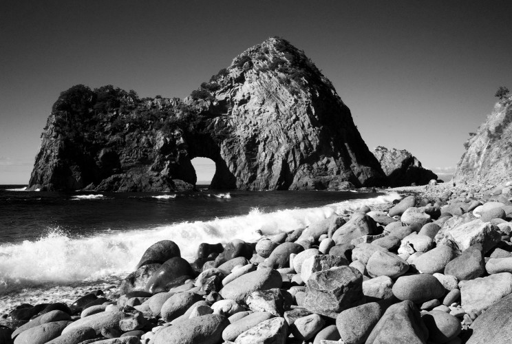 Beautiful, secluded rocky beach in Nishi Izu.