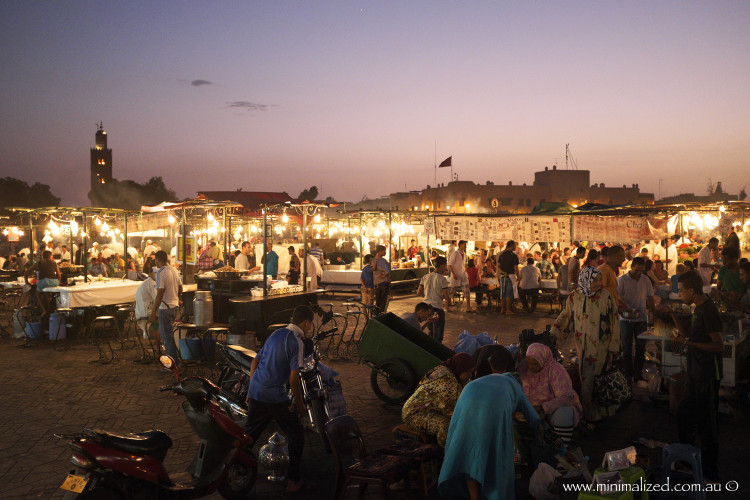 Djemaa el-Fna market in Marrakesh