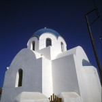 Traditional church on Ios Island in Greece